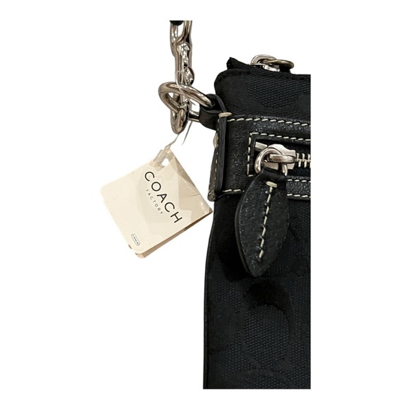 Coach Black Signature Canvas & Leather Penelope Swingpack Messenger Bag NWT - Picture 4 of 9